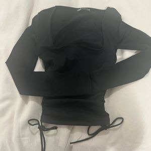 Zara Square Neck Long-Sleeve Top